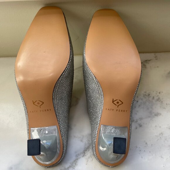 Katy Perry Zaharrah Mule in Silver, Size 6 - Picture 4 of 5